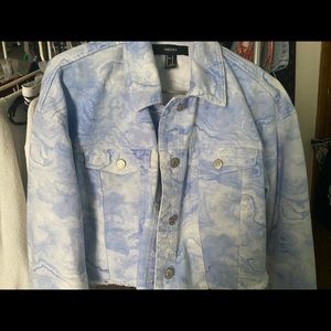 Cropped Designed Denim Jacket